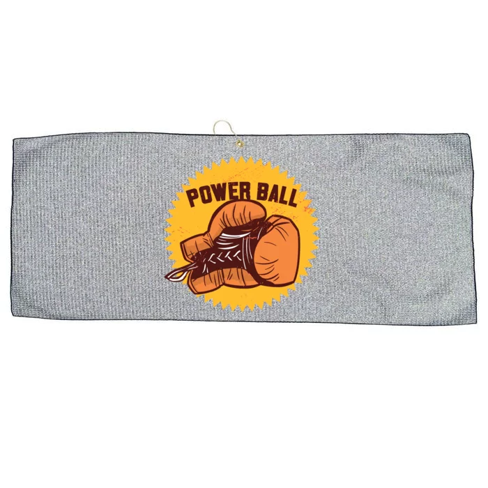 Power Ball Boxing Glove Large Microfiber Waffle Golf Towel