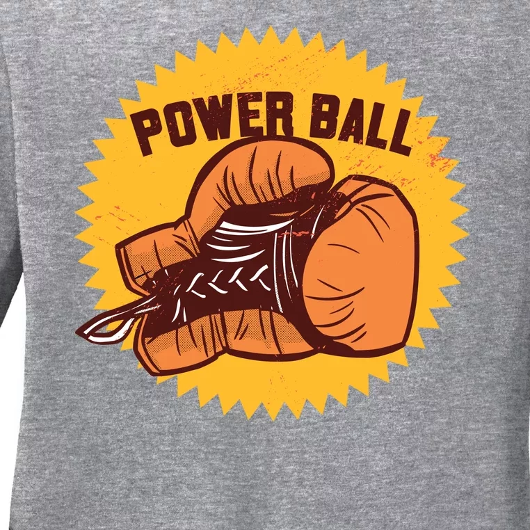 Power Ball Boxing Glove Ladies Long Sleeve Shirt