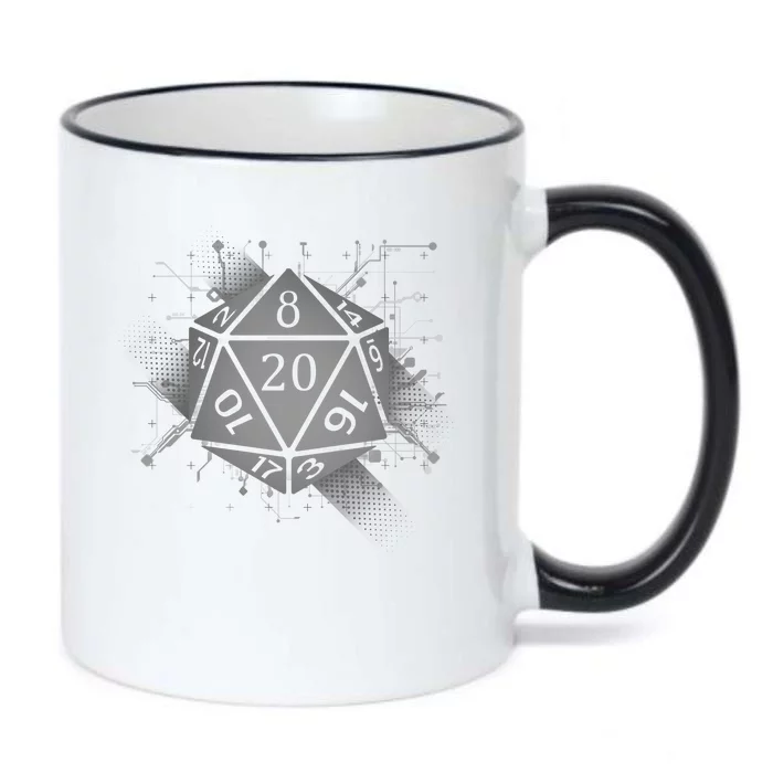 Power D20 Graphic Black Color Changing Mug