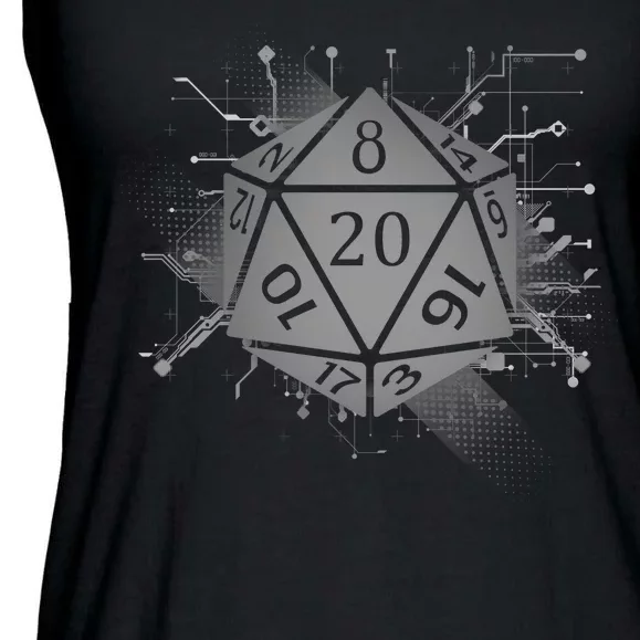 Power D20 Graphic Ladies Essential Flowy Tank