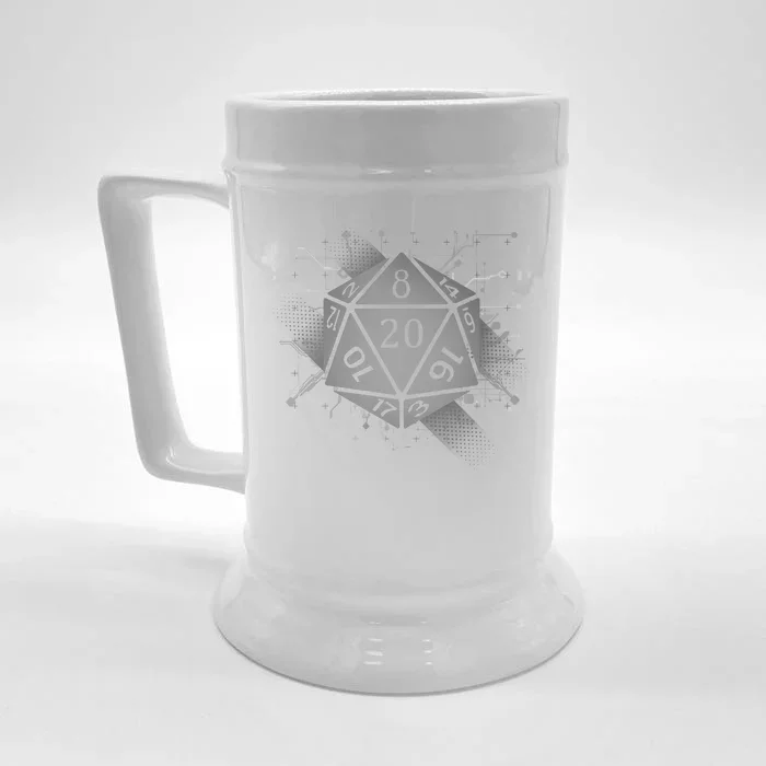 Power D20 Graphic Front & Back Beer Stein