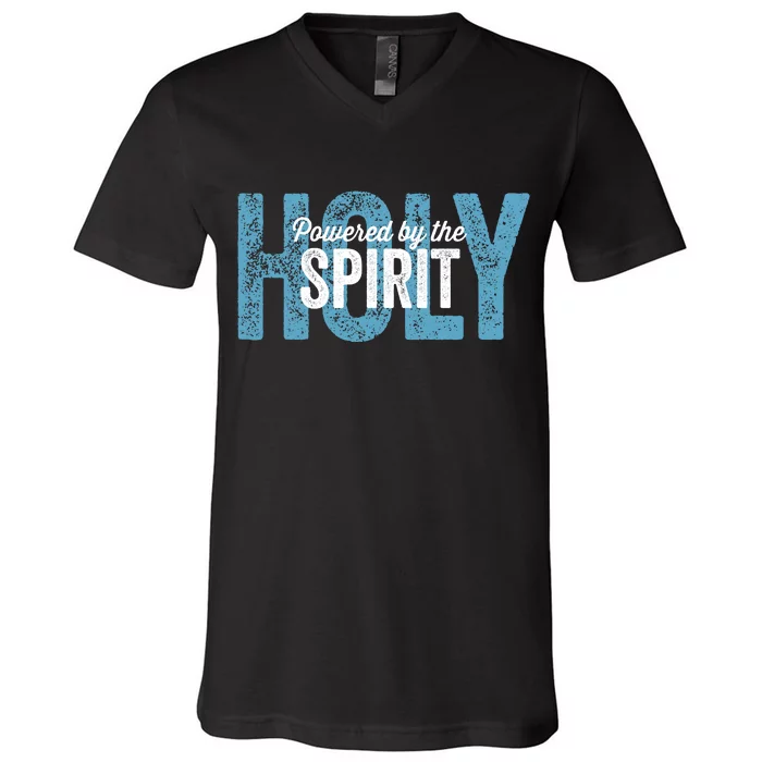 Powered By The Holy Spirit V-Neck T-Shirt