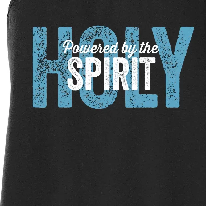 Powered By The Holy Spirit Women's Racerback Tank