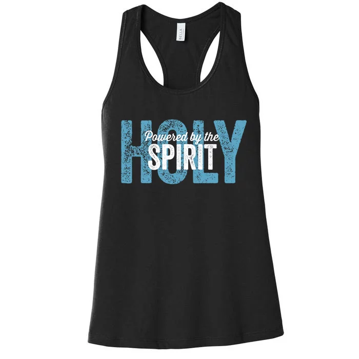 Powered By The Holy Spirit Women's Racerback Tank