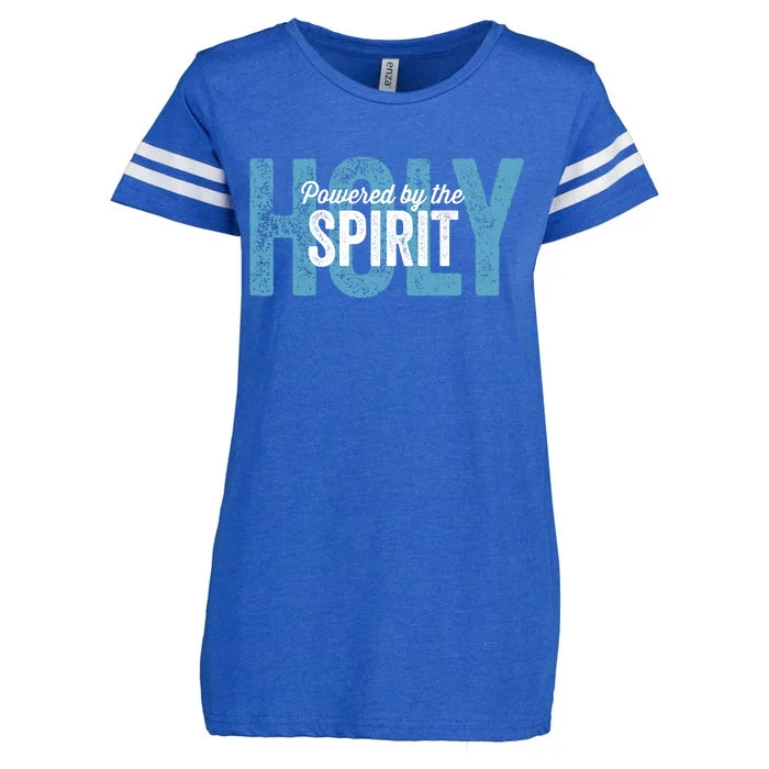 Powered By The Holy Spirit Enza Ladies Jersey Football T-Shirt