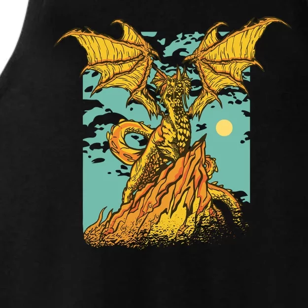 Powerful Dragon Creature Ladies Tri-Blend Wicking Tank