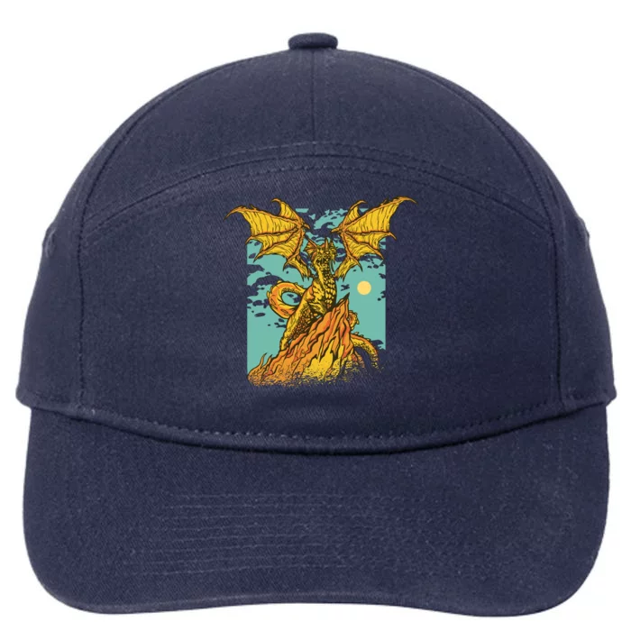 Powerful Dragon Creature 7-Panel Snapback Hat