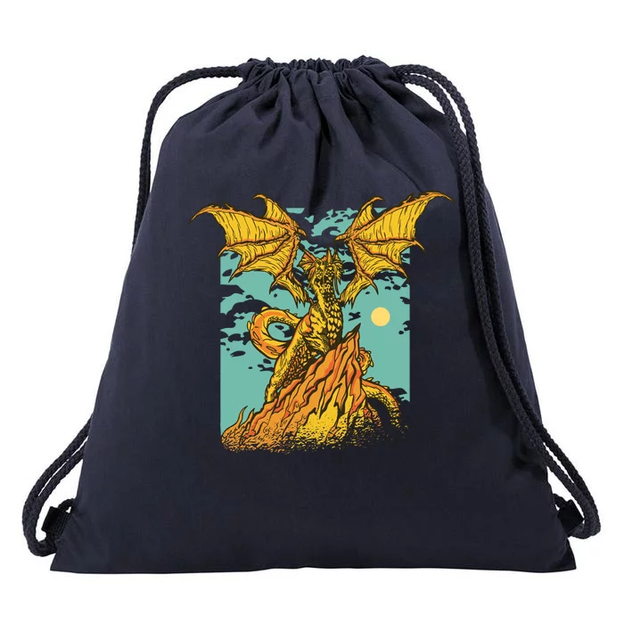 Powerful Dragon Creature Drawstring Bag