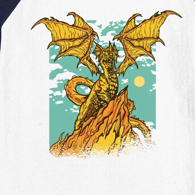 Powerful Dragon Creature Baseball Sleeve Shirt