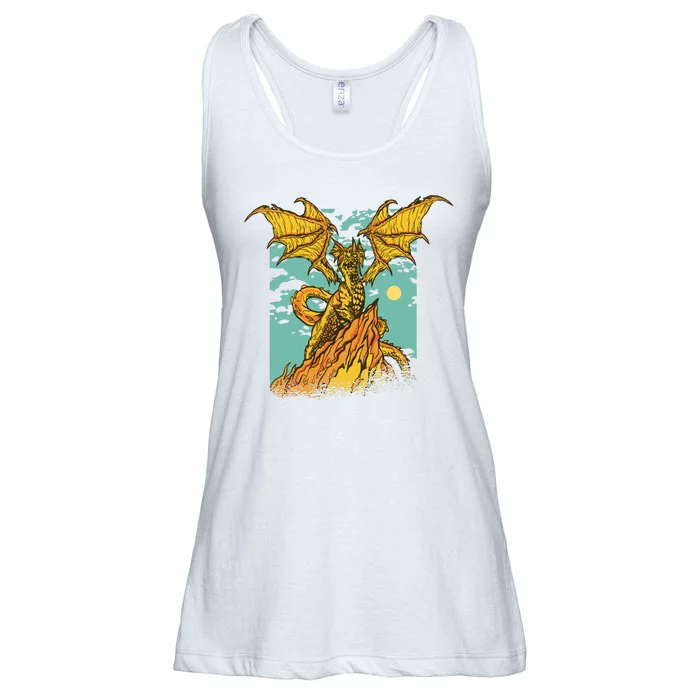 Powerful Dragon Creature Ladies Essential Flowy Tank