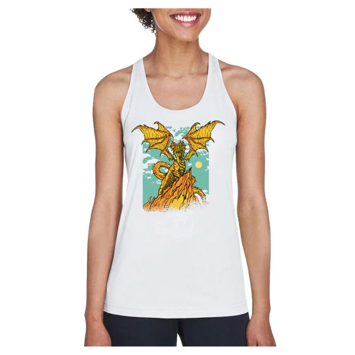 Powerful Dragon Creature Women's Racerback Tank