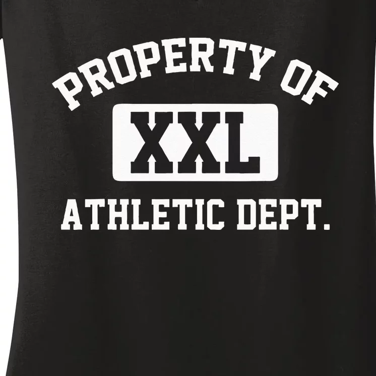 Property Of XXL Athletic Dept Apparel Women's V-Neck T-Shirt