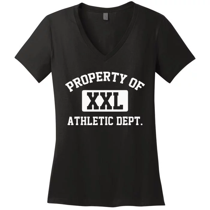 Property Of XXL Athletic Dept Apparel Women's V-Neck T-Shirt