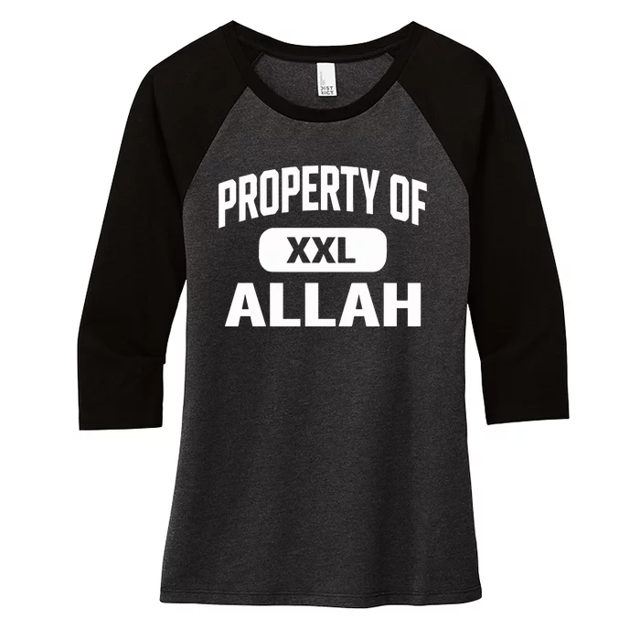 Property Of Xxl Allah Women's Tri-Blend 3/4-Sleeve Raglan Shirt