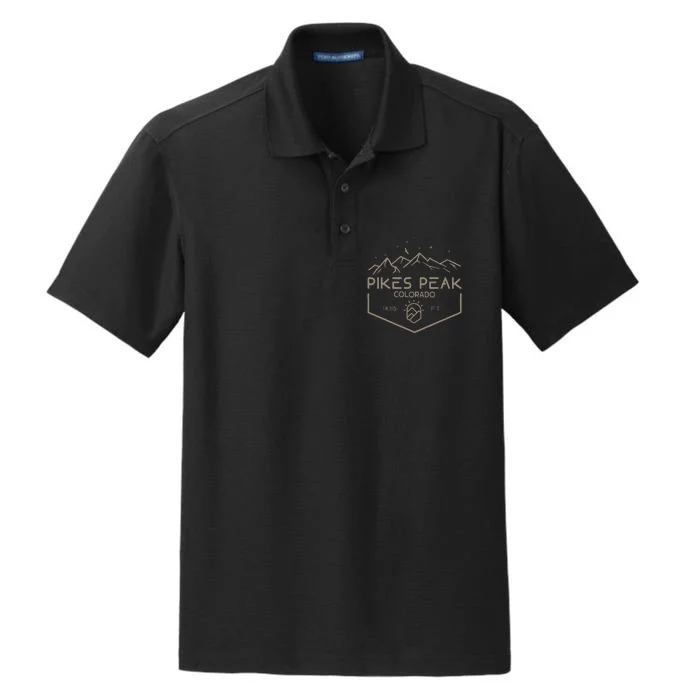 Pikes Peak 14115 Ft. Colorado Mountains Dry Zone Grid Performance Polo