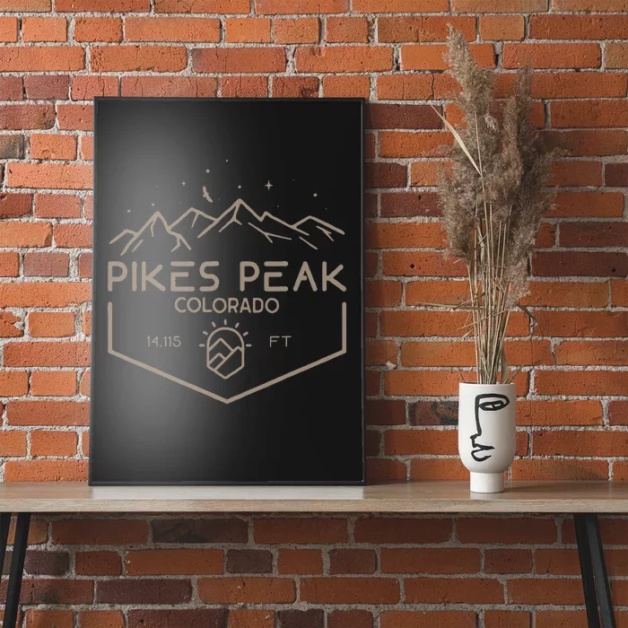 Pikes Peak 14115 Ft. Colorado Mountains Poster