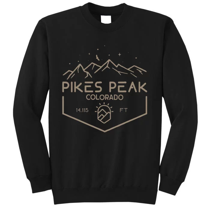 Pikes Peak 14115 Ft. Colorado Mountains Tall Sweatshirt