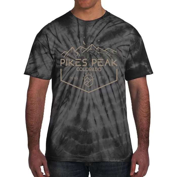 Pikes Peak 14115 Ft. Colorado Mountains Tie-Dye T-Shirt