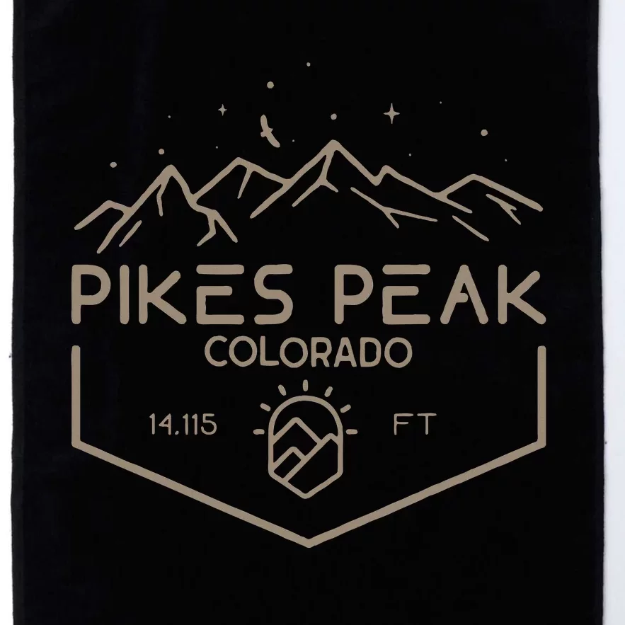 Pikes Peak 14115 Ft. Colorado Mountains Platinum Collection Golf Towel