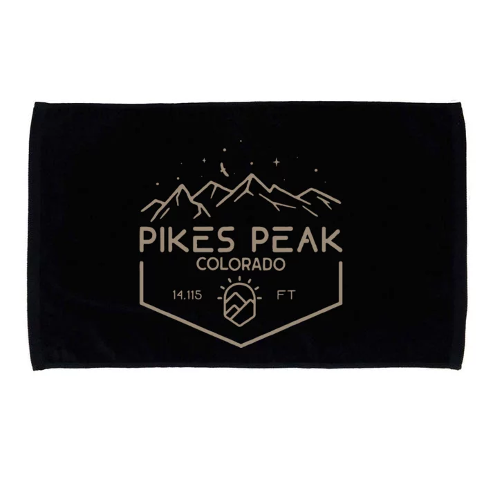 Pikes Peak 14115 Ft. Colorado Mountains Microfiber Hand Towel