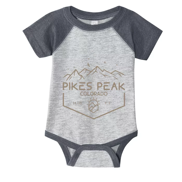 Pikes Peak 14115 Ft. Colorado Mountains Infant Baby Jersey Bodysuit