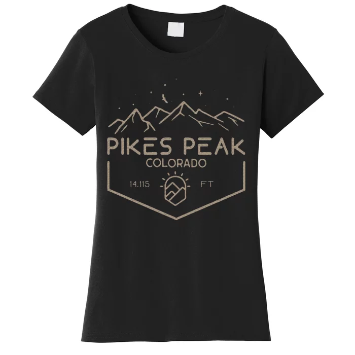 Pikes Peak 14115 Ft. Colorado Mountains Women's T-Shirt