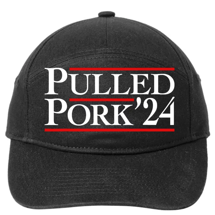 Pulled Pork 24 Funny Bbq Lover Political Slogan Humor Pun 7-Panel Snapback Hat