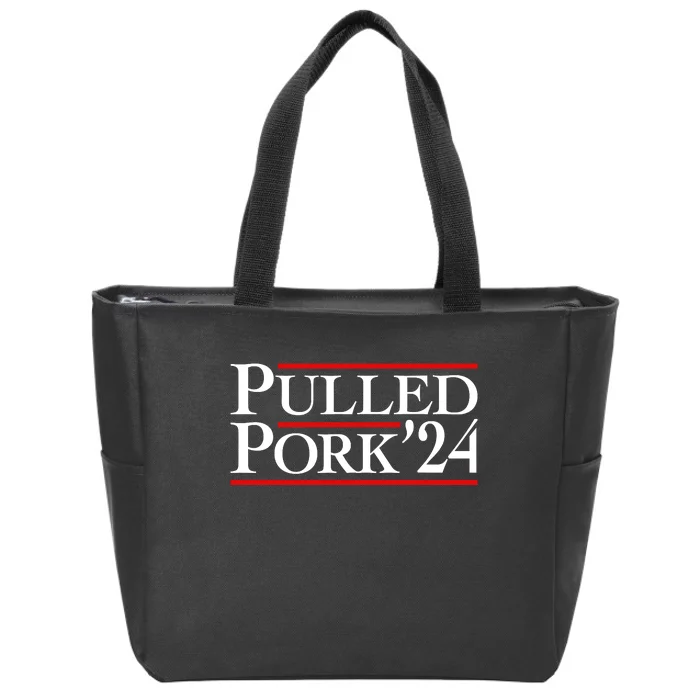 Pulled Pork 24 Funny Bbq Lover Political Slogan Humor Pun Zip Tote Bag