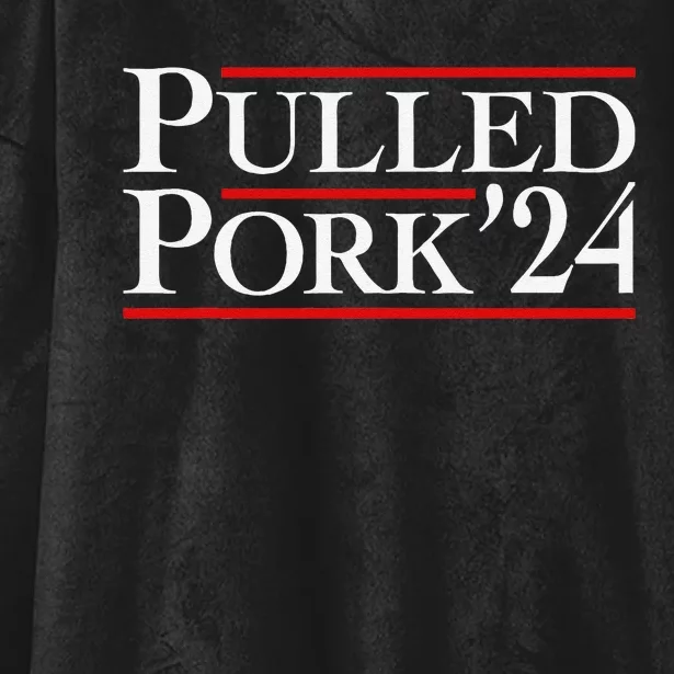 Pulled Pork 24 Funny Bbq Lover Political Slogan Humor Pun Hooded Wearable Blanket