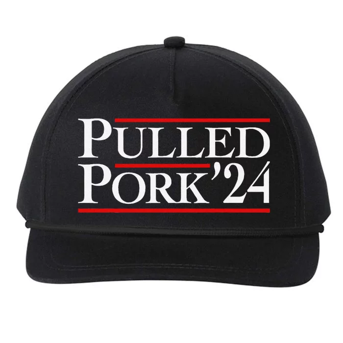 Pulled Pork 24 Funny Bbq Lover Political Slogan Humor Pun Snapback Five-Panel Rope Hat