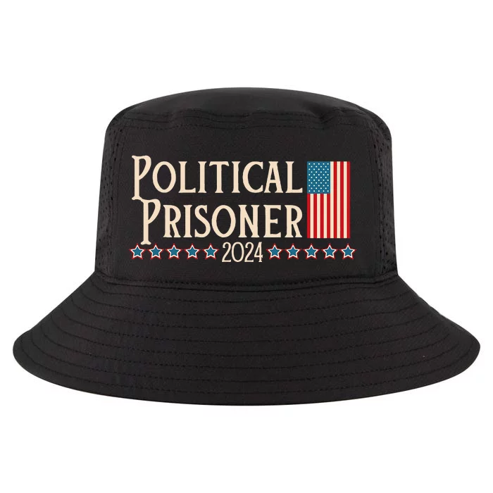 Political Prisoner 2024 Vote Trump November 5 American Flag Cool Comfort Performance Bucket Hat