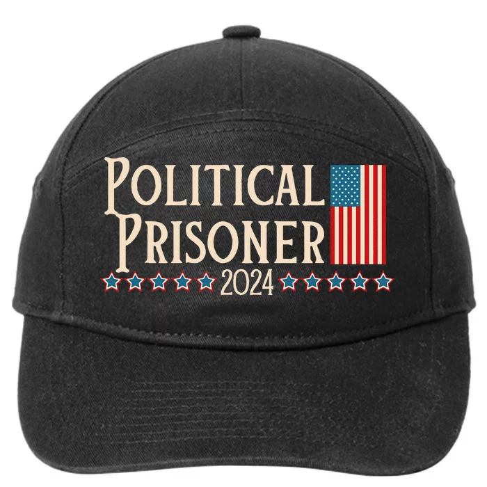 Political Prisoner 2024 Vote Trump November 5 American Flag 7-Panel Snapback Hat