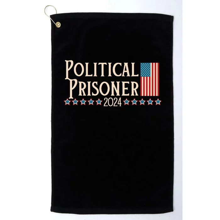 Political Prisoner 2024 Vote Trump November 5 American Flag Platinum Collection Golf Towel