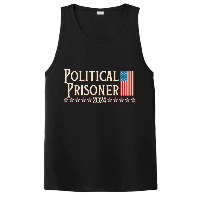 Political Prisoner 2024 Vote Trump November 5 American Flag Performance Tank