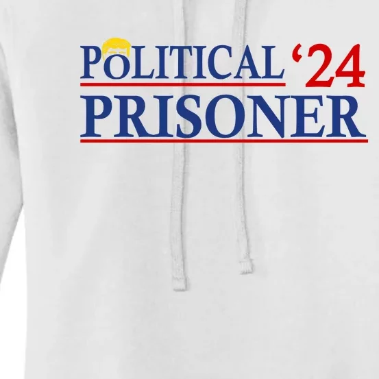 Political Prisoner 2024 Vote Trump November 5 American Flag Women's Pullover Hoodie