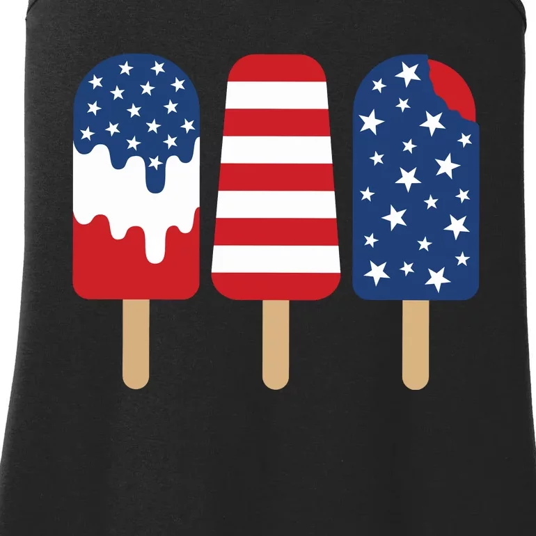 Patriotic Popsicle 4th Of July Family Ladies Essential Tank