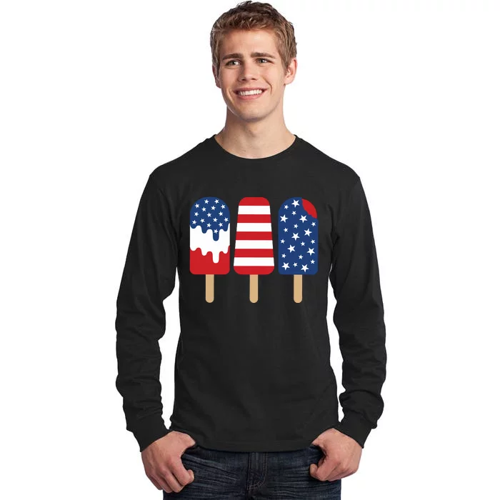 Patriotic Popsicle 4th Of July Family Tall Long Sleeve T-Shirt