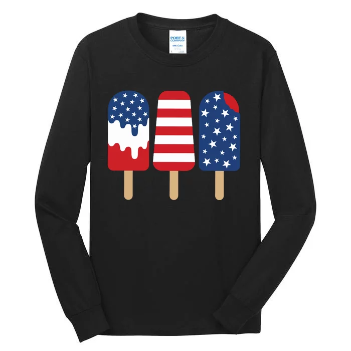 Patriotic Popsicle 4th Of July Family Tall Long Sleeve T-Shirt