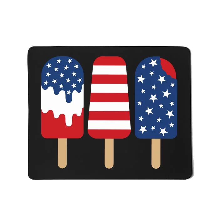 Patriotic Popsicle 4th Of July Family Mousepad