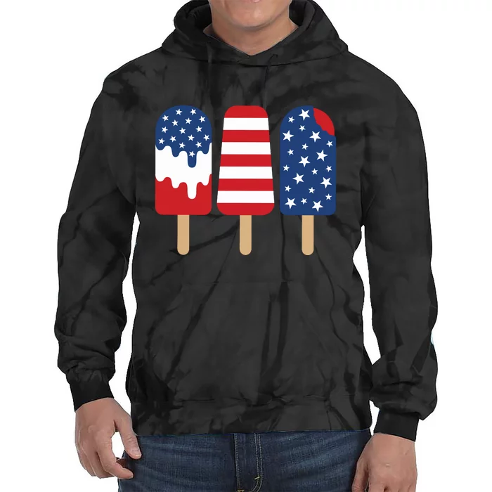 Patriotic Popsicle 4th Of July Family Tie Dye Hoodie