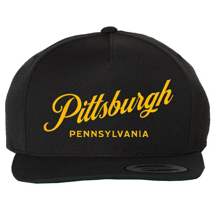 Pittsburgh Pennsylvania 412 Home Steel City Vintage Wool Snapback Cap