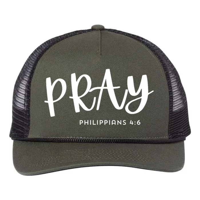 Pray [Philippians 46] Retro Rope Trucker Hat Cap