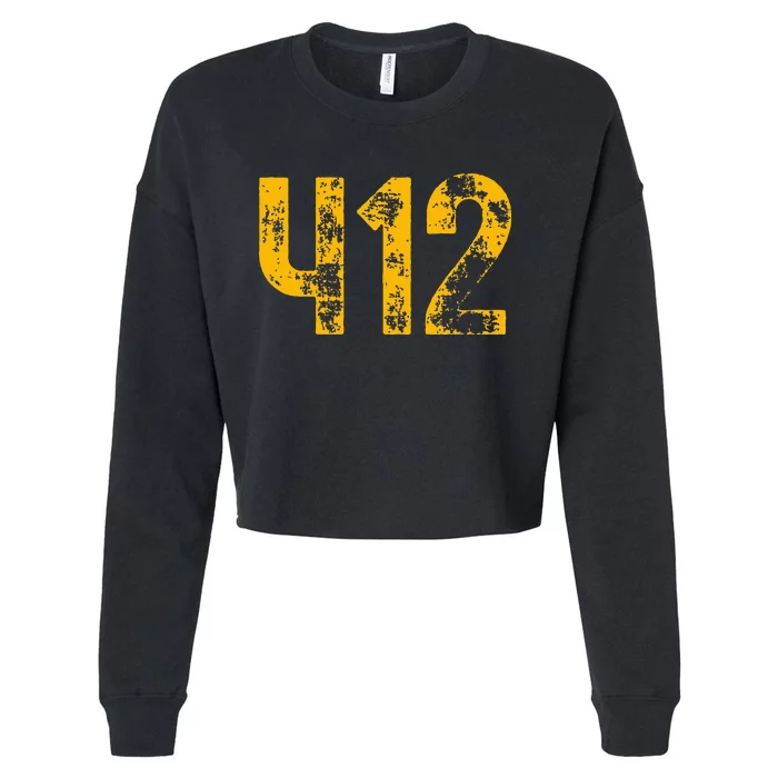 Pittsburgh Pennsylvania 412 Steel City Home Pride Cropped Pullover Crew