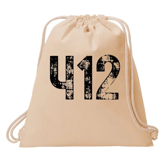 Pittsburgh Pennsylvania 412 Steel City Home Pride Drawstring Bag