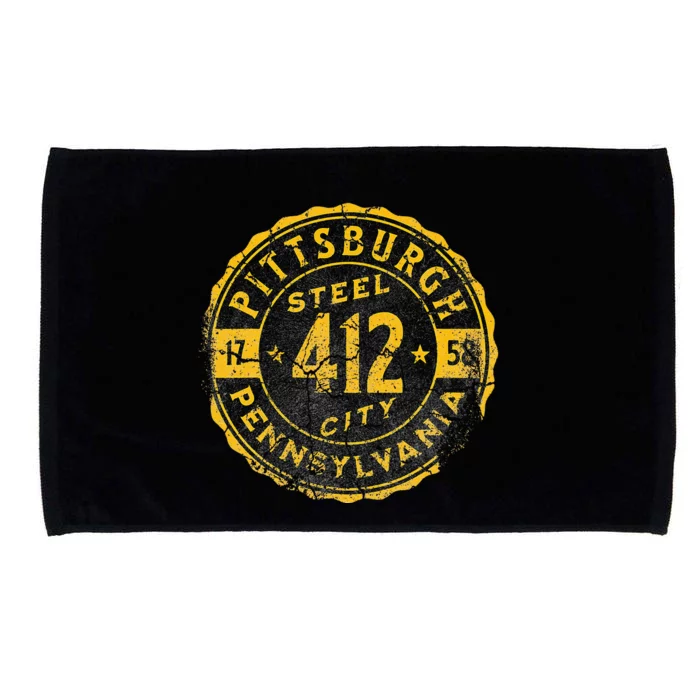 Pittsburgh Pennsylvania 412 Sl City Home Vintage Microfiber Hand Towel