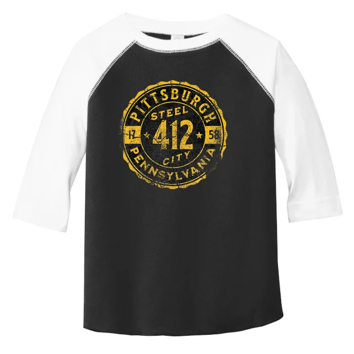 Pittsburgh Pennsylvania 412 Steel City Home Toddler Fine Jersey T-Shirt