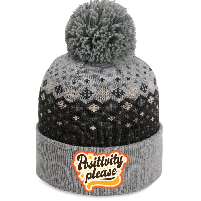 Positivity Please The Baniff Cuffed Pom Beanie