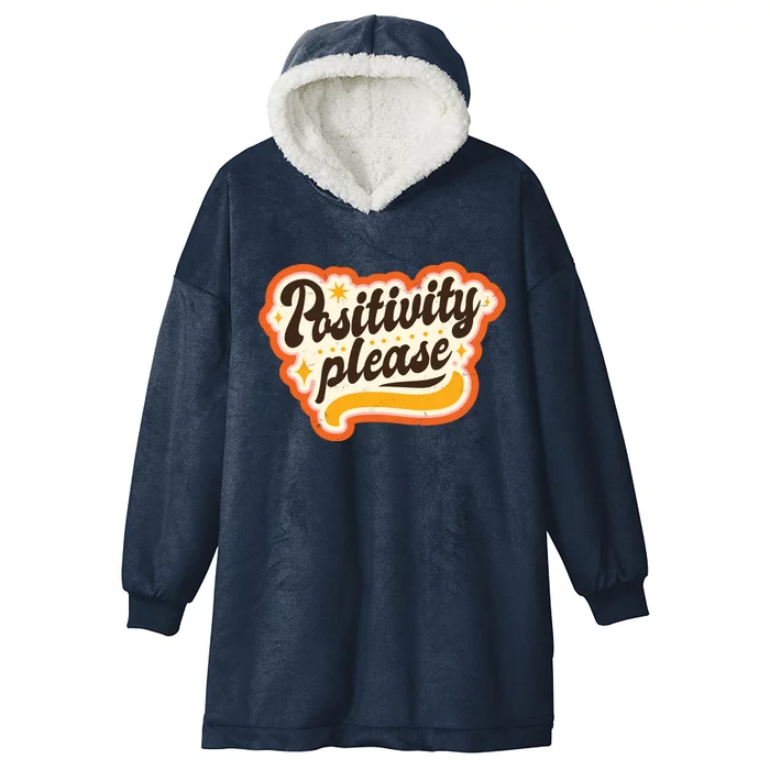 Positivity Please Hooded Wearable Blanket