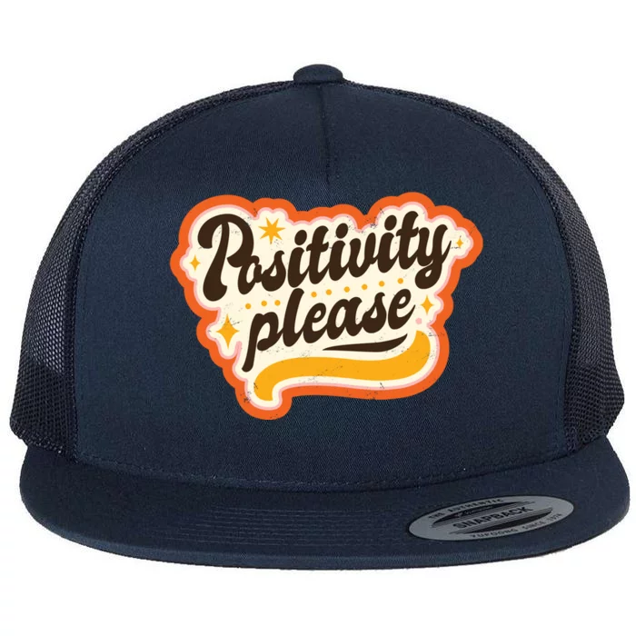 Positivity Please Flat Bill Trucker Hat