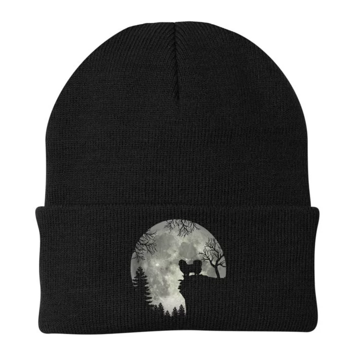 Pekingese Pekinese And Moon Halloween Knit Cap Winter Beanie